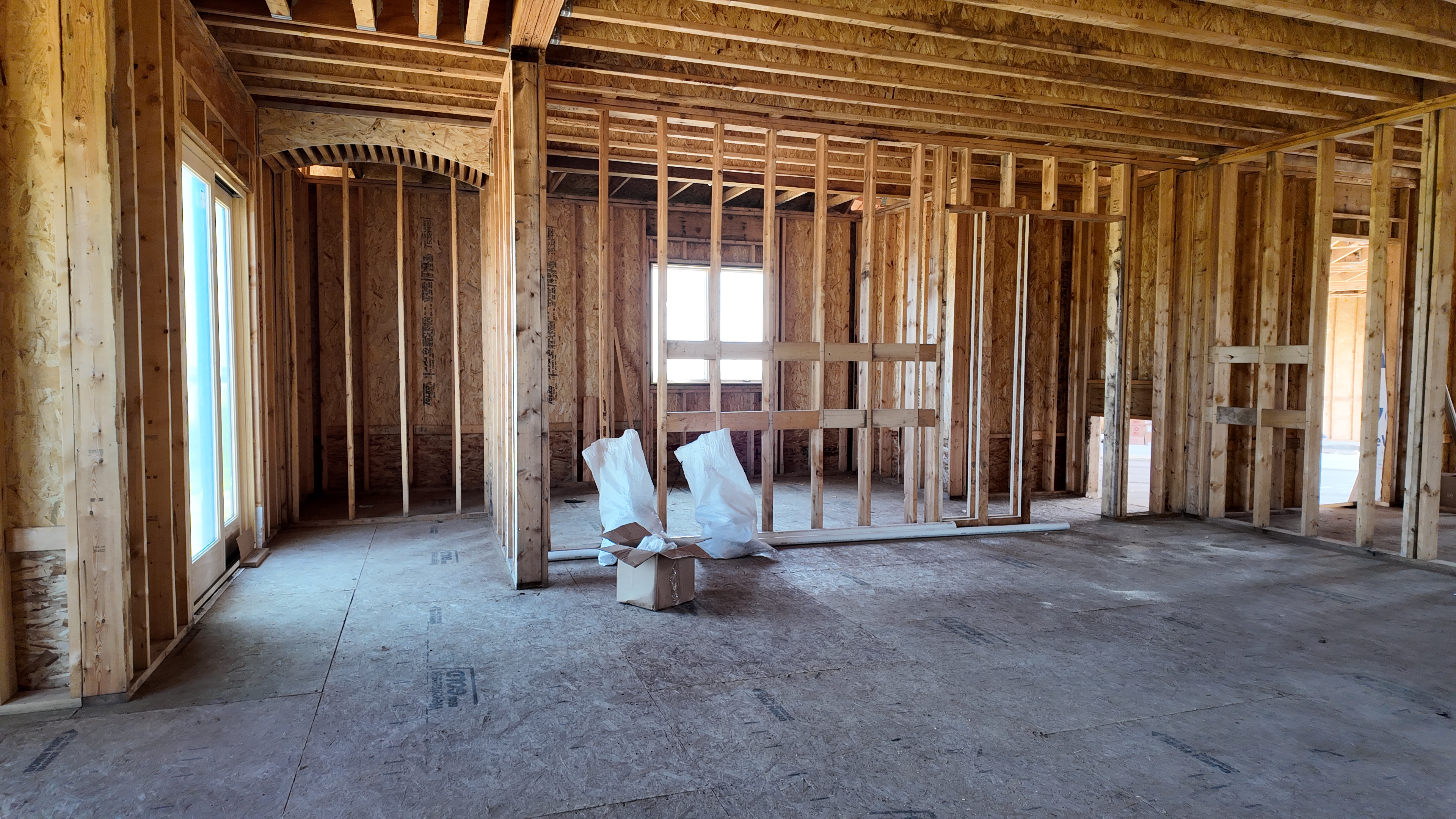 Interior luxury home living room framing